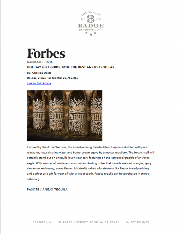 Pasote in Forbes